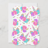 Magical Unicorn Birthday Einladung Unicorn Party (Rückseite)