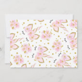 Magical Unicorn Birthday Einladung Unicorn Party (Rückseite)