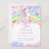Magical Unicorn Birthday Einladung Unicorn Party (Vorderseite)