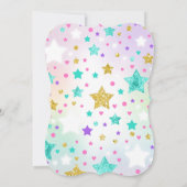 Magical Unicorn Birthday Einladung Unicorn Party (Rückseite)