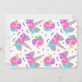 Magical Unicorn Birthday Einladung Unicorn Party (Rückseite)