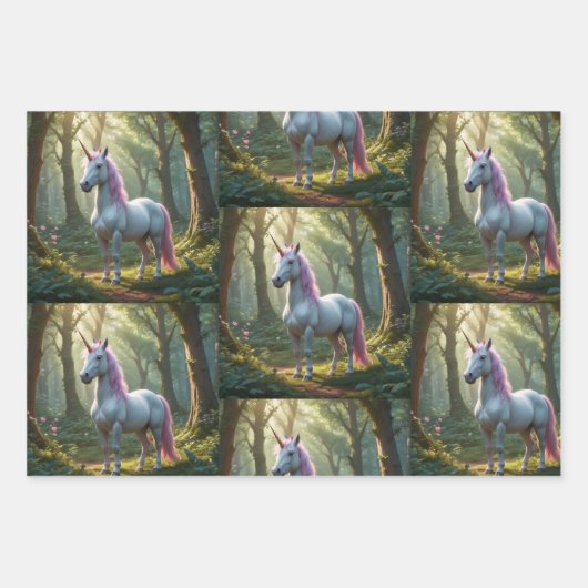 Magical Unicorn Birthday Geschenkpapier Set (Vorderseite 2)