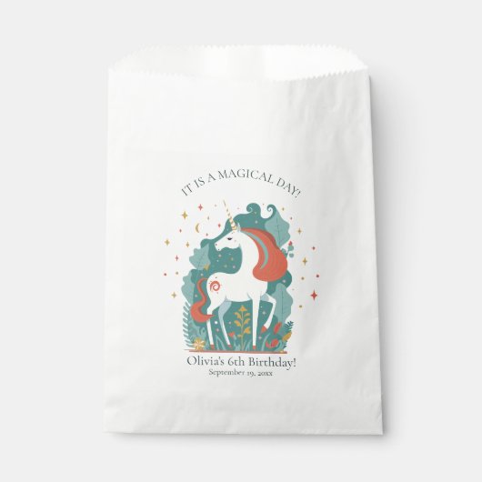 Magical Unicorn Birthday Geschenktütchen (Vorderseite)