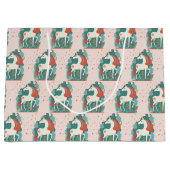 Magical Unicorn Birthday Große Geschenktüte (Vorderseite)