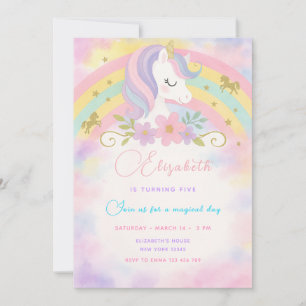 Magical Unicorn Birthday Inlusion Einladung