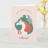 Magical Unicorn Birthday Karte (Gelbe Blume)