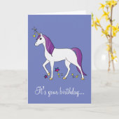 Magical Unicorn Birthday Karte (Gelbe Blume)