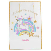 Magical Unicorn Birthday Mittlere Geschenktüte (Rückseite)