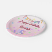 Magical Unicorn Birthday Paper Plate Pappteller (Schrägansicht)
