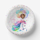 Magical Unicorn Birthday Pappteller (Vorderseite)