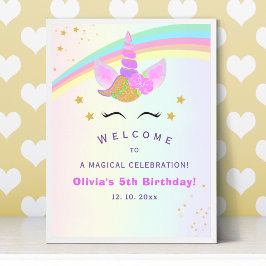 Magical Unicorn Birthday Party for Girl Poster