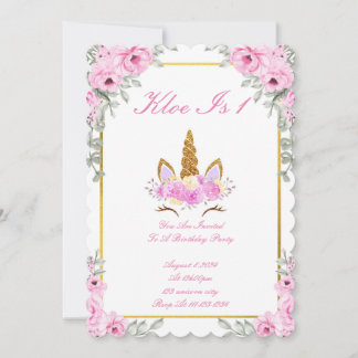 MAGICAL UNICORN BIRTHDAY PARTY INVITATION EINLADUNG