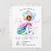 Magical Unicorn Birthday Party Invitation Einladung (Vorne/Hinten)