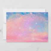 Magical Unicorn Birthday Rainbow Fairytale Einladung (Rückseite)