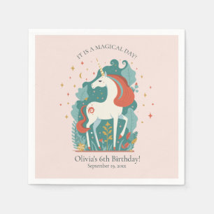 Magical Unicorn Birthday Serviette
