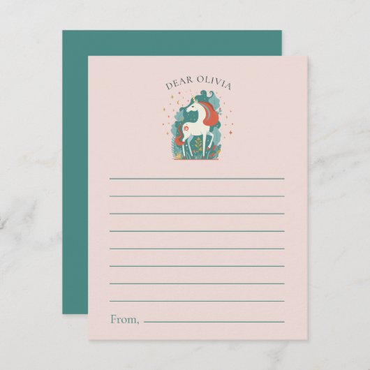 Magical Unicorn Birthday Time Kapselwünsche & Hinweiskarte (Vorne/Hinten)