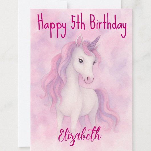 Magical Unicorn Birthday wünscht Karte