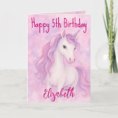 Magical Unicorn Birthday wünscht Karte (Vorderseite)