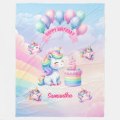 Magical Unicorn Blanket Geschenk für das 5. Geburt Fleecedecke (Vorderseite)