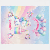 Magical Unicorn Blanket Geschenk für das 5. Geburt Fleecedecke (Vorderseite (Horizontal))