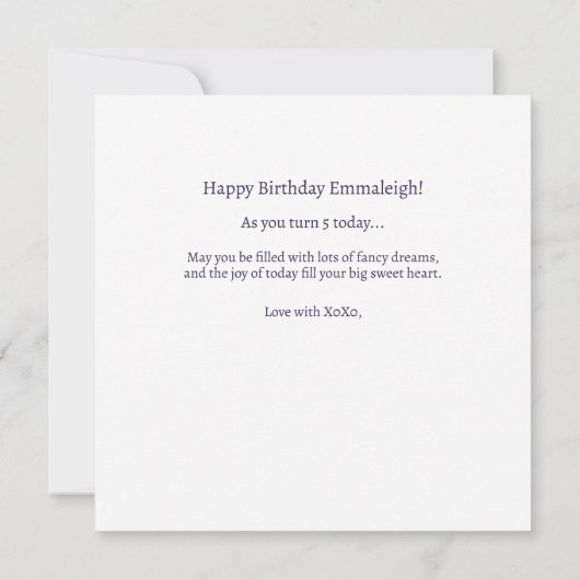 Magical Unicorn Castle Karte (Rückseite)