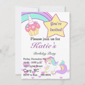 Magical Unicorn Children - Einladung zum Geburtsta (Vorderseite)