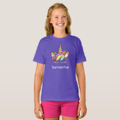 Magical Unicorn Colorful Girl T-Shirt (Vorne ganz)