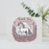 Magical Unicorn Danke-Karte Dankeskarte (Stehend Vorderseite)