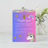 Magical Unicorn Danke-Karte Dankeskarte (Stehend Vorderseite)