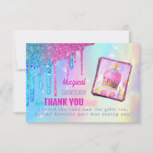 Magical Unicorn Danke-Karte Dankeskarte (Vorderseite)