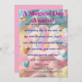 Magical Unicorn Dream Birthday Einladung (Vorne/Hinten)