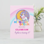 Magical Unicorn Dream Einladung (Stehend Vorderseite)