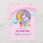 Magical Unicorn Dream Einladung (Vorne/Hinten)