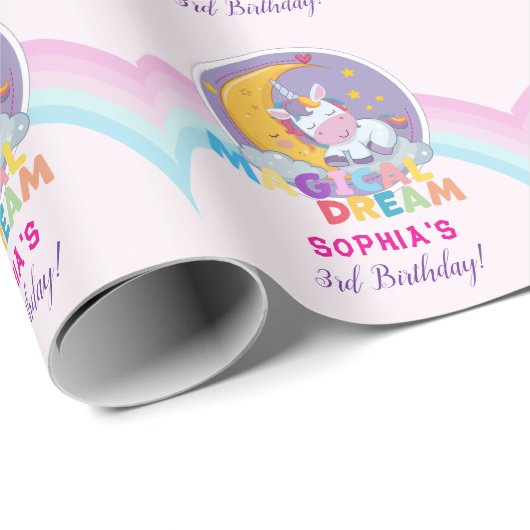 Magical Unicorn Dream Geschenkpapier (Rolleneckpunkt)