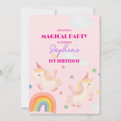 Magical Unicorn Dreamland Einladung (Vorderseite)