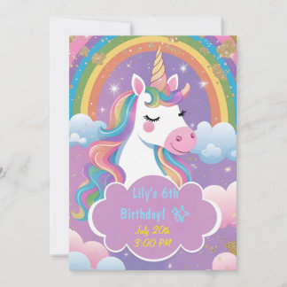 Magical Unicorn Einladung zum Geburtstag