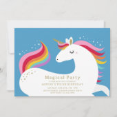 Magical Unicorn Einladung zum Geburtstag (Vorderseite)