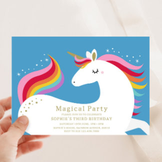 Magical Unicorn Einladung zum Geburtstag