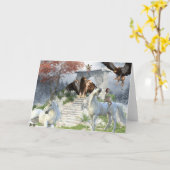 Magical Unicorn Fairy Griffin Landscape Karte (Gelbe Blume)