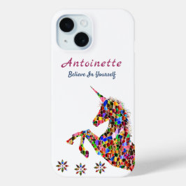 Magical Unicorn Fantasy Girl Glitzer Personalisier Case-Mate iPhone Hülle