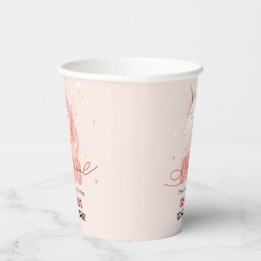 Magical Unicorn First Birthday Pappbecher (Rechts)