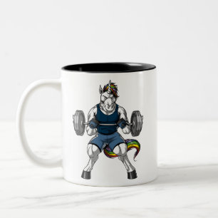 Magical Unicorn Fitness Gym Workout Bodybuilder Zweifarbige Tasse