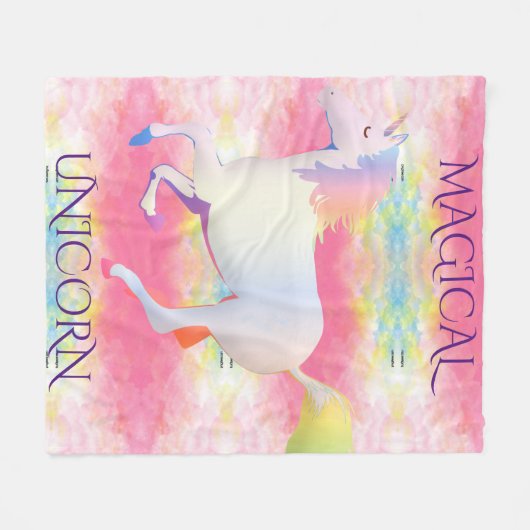 MAGICAL UNICORN Fleecedecke. Fleecedecke (Vorderseite (Horizontal))