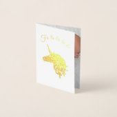 Magical Unicorn Foto Holiday Card Folienkarte (Vorderseite)