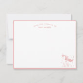 Magical Unicorn from the Nursery of Baby Girl Mitteilungskarte (Vorderseite)