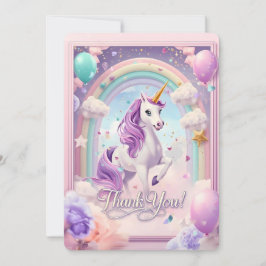 Magical Unicorn Geburtstag Dankeschön Karte - Rege