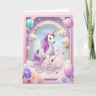 Magical Unicorn Geburtstag Dankeschön Karte - Rege
