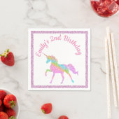 Magical Unicorn Geburtstag Personalisiert Serviette (Beispiel)