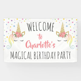 Magical Unicorn Geburtstagsparty Banner