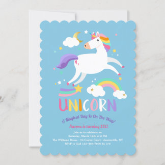 Magical Unicorn Geburtstagsparty Einladung